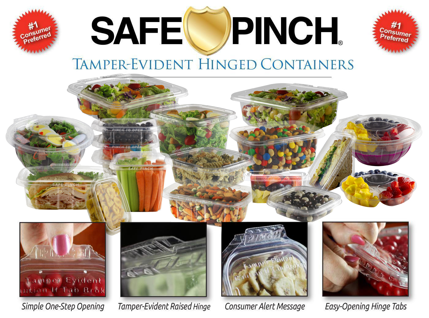 Tamper Evident Sandwich Wrap Container