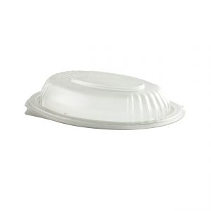 MicroRaves LH9D - 8" Oval Lid Polypropylene Microwavable Clear Anti-Fog Fits M912B, M916B