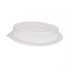 MicroRaves LH1180D - 11" x 8" Oval Microwavable Polypropylene Clear Lid Anti-Fog Fits M1180D