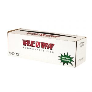 ValueWrap 7300112 - 12" x 2,000 Ft Roll PVC Cling Film Cutter Box