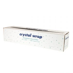 Crystal Wrap CW242 - 24" x 2,000' PVC Roll Cling Film Cutter Box