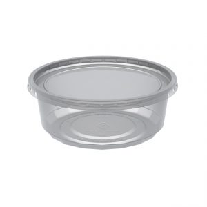 8 oz Clear PP Plastic Round Snap-Lock Containers (Tamper-Evident Lid) - Clear