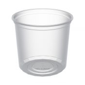 MicroLite D24CR - 4.5" Round Container 24 oz Microwavable Polypropylene Clear Deli Cup
