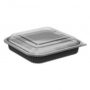 Culinary Squares CDS8511 Black 1-comp Base, Anti-fog MW Lid, Combo Pack