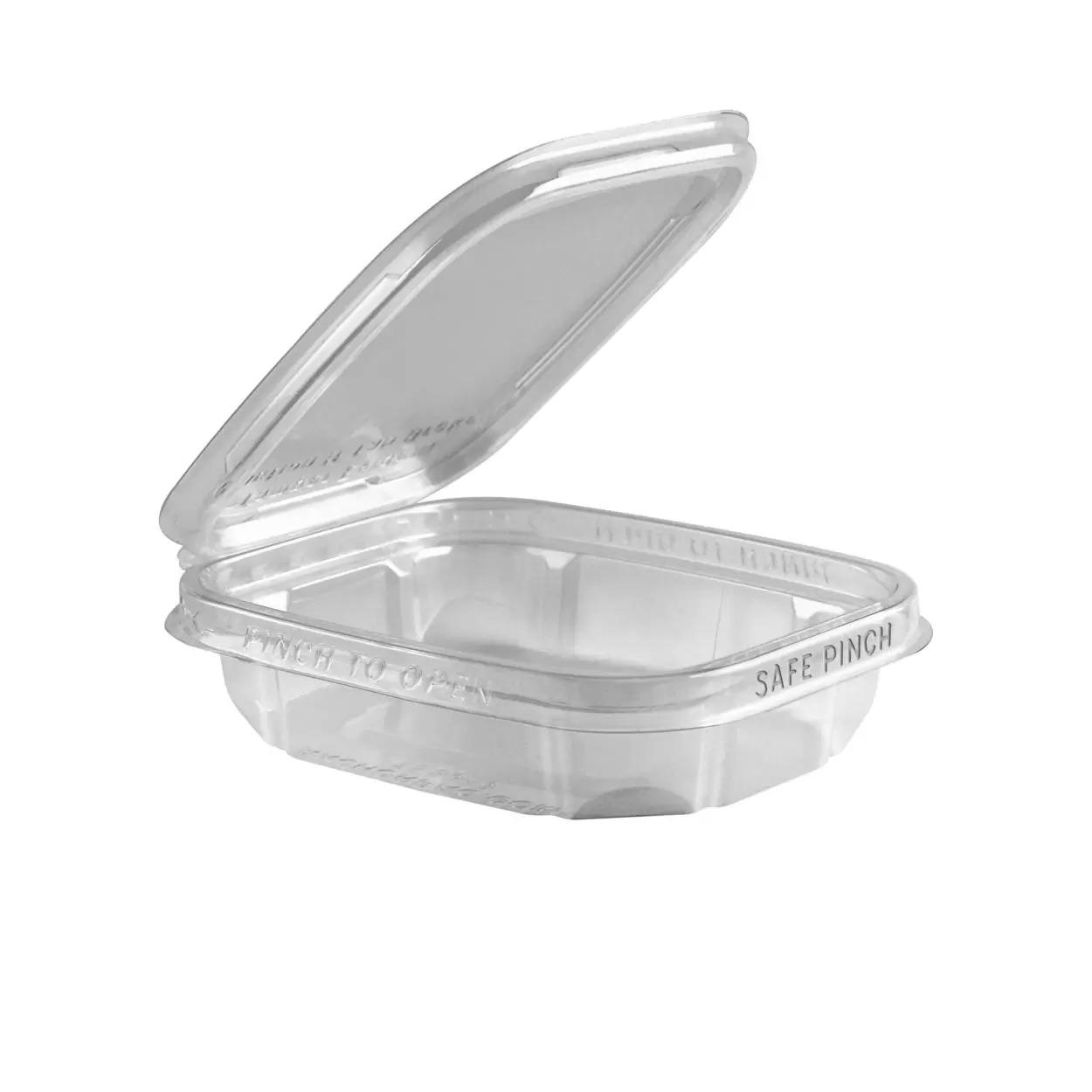 5 Square Plastic Hinged Container