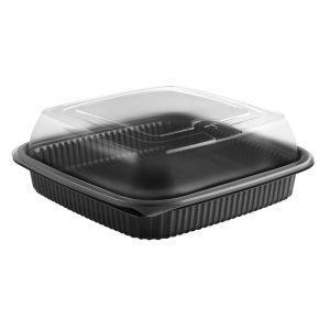 Disposable Plastic Food Container With Anti-Fog Lid - Easy Green