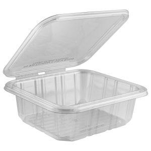 64oz. Clear Plastic Disposable Containers w/ Lids *Case of 100*