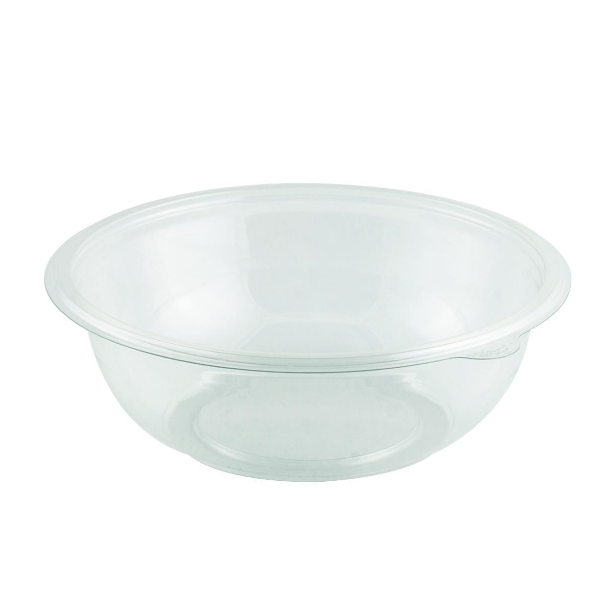 100 PACK] 48oz Clear Disposable Salad Bowls with Lids - Clear